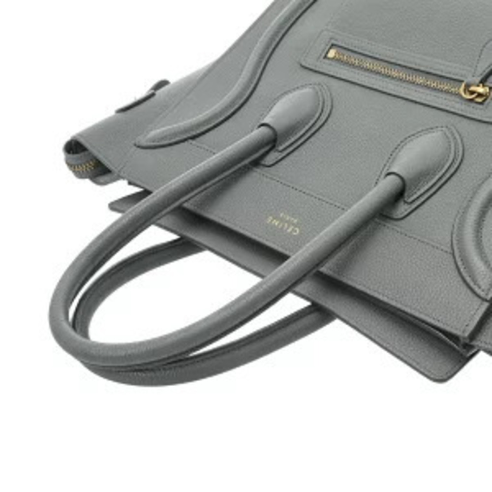 Celine Luggage Corduroy Drummed Calf Leather Handbag - Picture 3 of 9